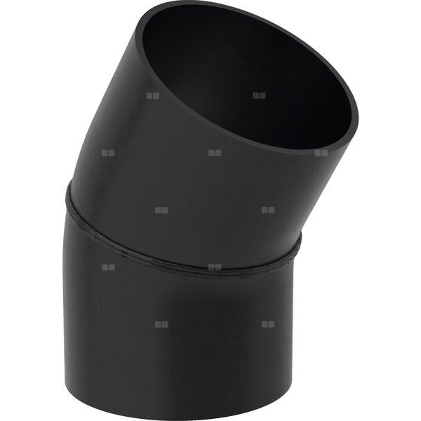 Długi łuk 30' GEBERIT HDPE, PE / polietylen, 250 mm, DN 250 x 250 mm x DN 250 (króciec)