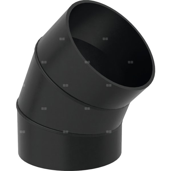 Długi łuk 45' GEBERIT HDPE, PE / polietylen, 315 mm, DN 300 x 315 mm x DN 300 (króciec)