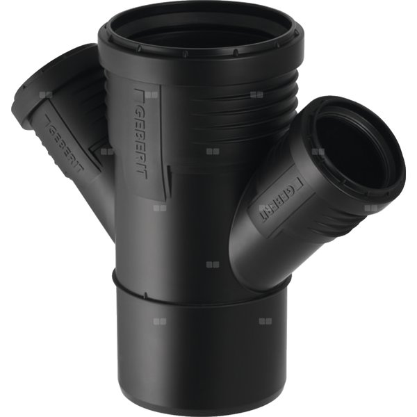 Czwórnik GEBERIT Silent-PP polipropylen, 90 mm x 50 mm x 50 mm x 90 mm DN 90 x DN 50 x DN 50 x DN 90, mw x mw x mw x mw