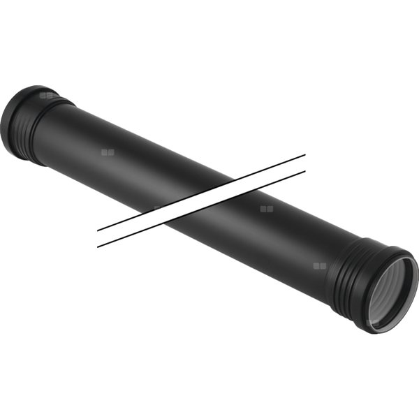 Rura GEBERIT Silent-PP PP-c / PP-md / PP-c 110 x 1500 x 3.6 mm z kielichem, biała, czarna