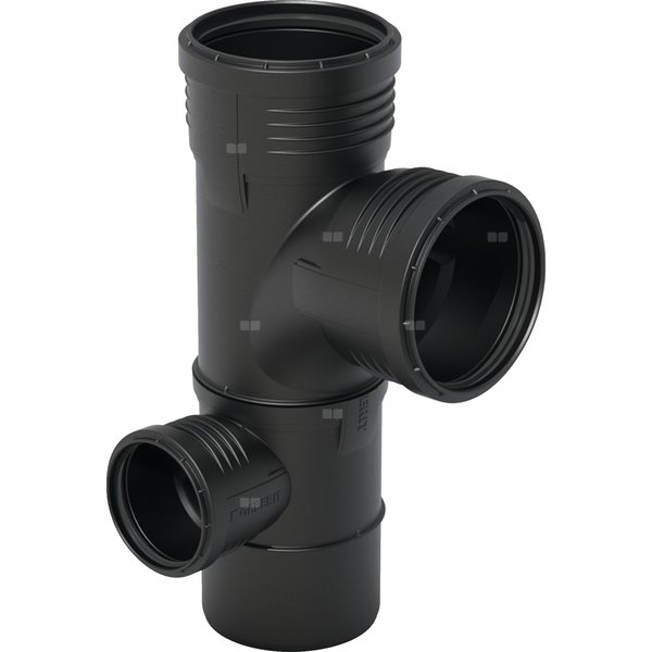 Czwórnik GEBERIT Silent-PP polipropylen, 110 mm x 75 mm x 110 mm x 110 mm DN 100 x DN 70 x DN 100 x DN 100, mw x mw x mw x mw