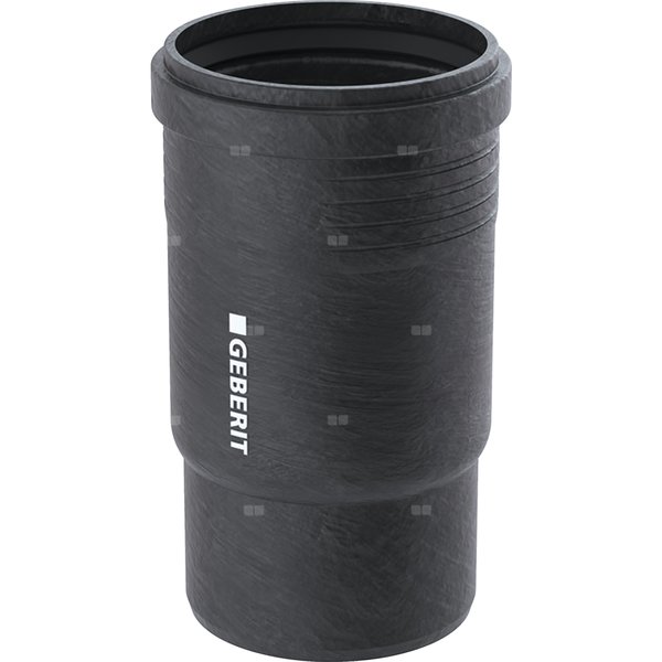 Kielich kompensacyjny GEBERIT Silent-Pro, PP mx / PP mx (czarny), 90 mm (mufa wciskowa x końcówka wciskowa), 20.2 mm, do kanalizacji