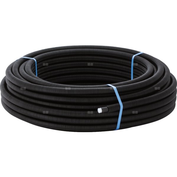 Rura PE-RT II/AL/PE-RT II GEBERIT Mepla 20 mm x 2.5 mm, izolacja kolor czarny z rurą osłonową - kręgi 50m wielowarstwowa gładka z barierą antydyfuzyjną