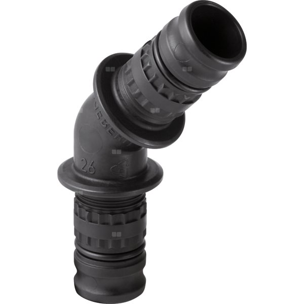 Kolano 45' GEBERIT Mepla, PVDF / PVDF, 40 mm, DN 32 x 40 mm x DN 32 (końcówka wciskowa x końcówka wciskowa), (głębokość: 22 mm) z uszczelką