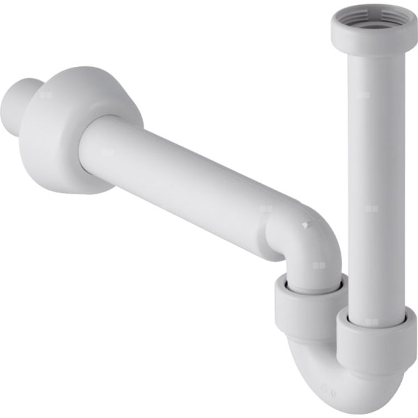 Syfon rurowy Geberit do umywalki i bidetu, wylot poziomy: d=32mm, G=1 1/4″, Biały-alpin