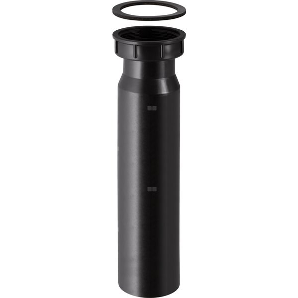 Króciec przyłączeniowy Geberit z nakrętką: d=50mm, DN=50, G=1 1/4″, H=20cm, Czarny