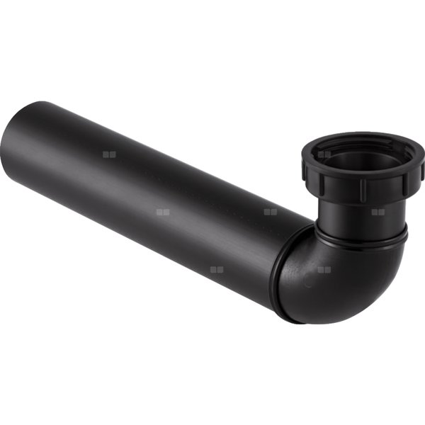 Kolano przyłączeniowe Geberit 90' z nakrętką: d=50mm, G=1 1/2″, Czarny