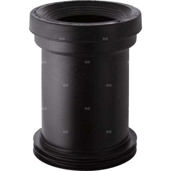 Króciec podłączeniowy odpływu Geberit z uszczelkami wargowymi: d=110mm, d1=120–125mm, Czarny