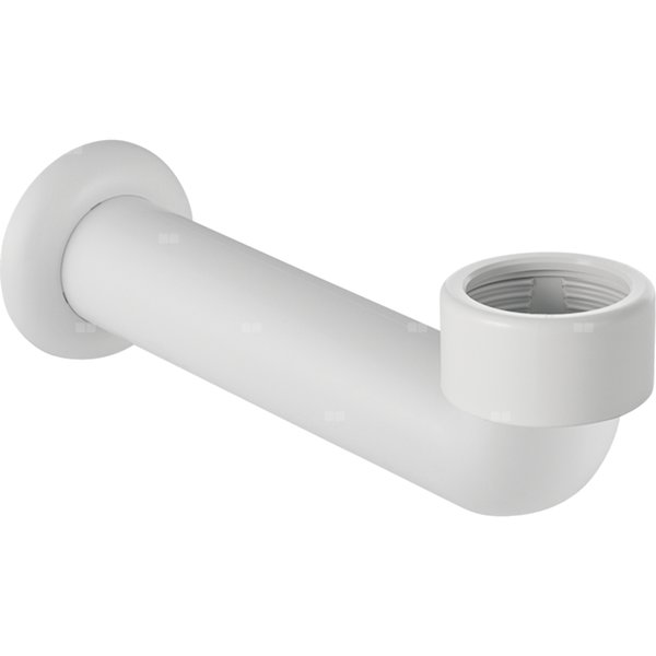 Kolano przyłączeniowe Geberit 90' z rozetką: d=50mm, Biały-alpin