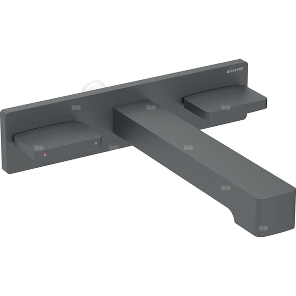 Korpus baterii do baterii umywalkowej Geberit ONE, kształt geometryczny, montaż naścienny: Czarny mat / Z powłoką easy-to-clean, L=18cm