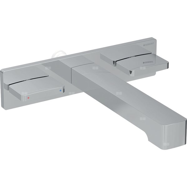 Korpus baterii do baterii umywalkowej Geberit ONE, kształt geometryczny, montaż naścienny: Chrom błyszczący, L=18cm