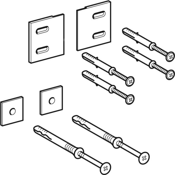 Elementy mocujące do lustra Geberit Option Basic