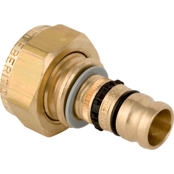 Półśrubunek GEBERIT Mepla przejściowy do zaworów, miedź / miedź, 1'' x 32 mm (NZ x końcówka wciskowa), (głębokość: 14.5 mm) z uszczelką