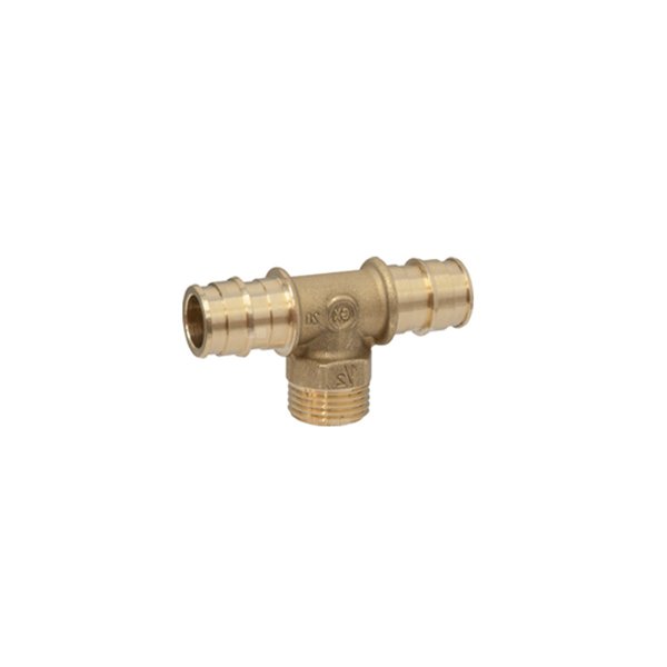 Trójnik GIACOMINI GX153 redukcja 90' mosiądz 16 mm x 1/2'' x 16 mm (ww x GZ x ww)