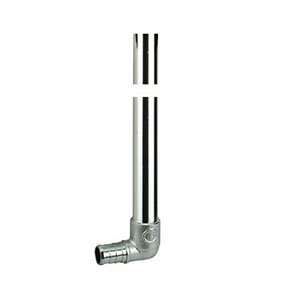 KOLANO 90 Z RURKĄ CHROM. FI 15mm DŁ. 30cm SYS. GIACOQEST DLA RUR PEX 1/2" x 15