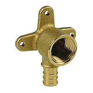 KOLANO 90 ŚCIENNE Z UCHWYTEM GW SYSTEMU GIACOQEST DLA RUR PEX 1/2" x 1/2"GW