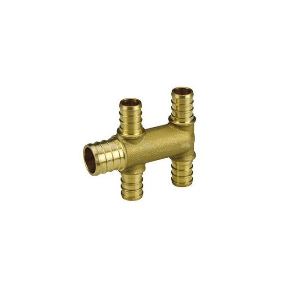MINI ROZDZIELACZ KOŃCOWY "4" SYSTEMU GIACOQEST DLA RUR PEX 3/4"(1)x 1/2"(4)