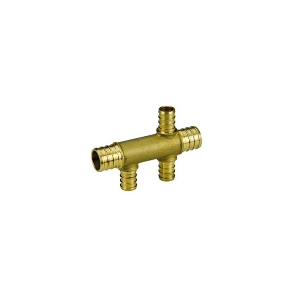 MINI ROZDZIELACZ PRZELOTOWY "3" SYSTEMU GIACOQEST DLA RUR PEX 3/4"(2)x 1/2"(3)