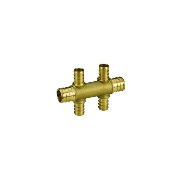 MINI ROZDZIELACZ PRZELOTOWY "4" SYSTEMU GIACOQEST DLA RUR PEX 3/4"(2)x 1/2"(4)