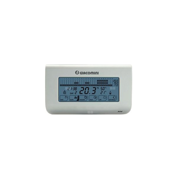 Regulator temperatury cyfrowy GIACOMINI K492 230 V tygodniowy, wyświetlacz dotykowy