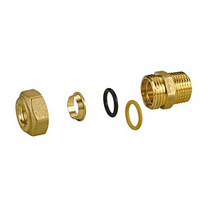 ZŁĄCZKA ZACISKOWA Z NYPLEM GZ DO RUR MIEDZIANYCH, MOSIĄDZ 3/8" x 6