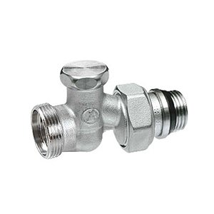 Zawór grzejnikowy powrotny prosty, chrom. z uszczelnieniem TG na złączki eurocno 1/2"x3/4E
