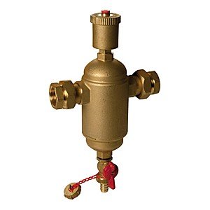SEPARATOR POWIETRZA I ZANIECZYSZCZEŃ Z OSADNIKIEM DO INSTALACJI C.O. (ŚRUBUNKI) GW 3/4"