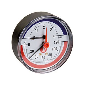 TERMOMANOMETR 20 st. - 120 st.C, 0 - 6 BAR 1/2"