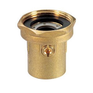 Półśrubunek do pompy z zaworem odcinającym mosiężny 1"1/2x1"