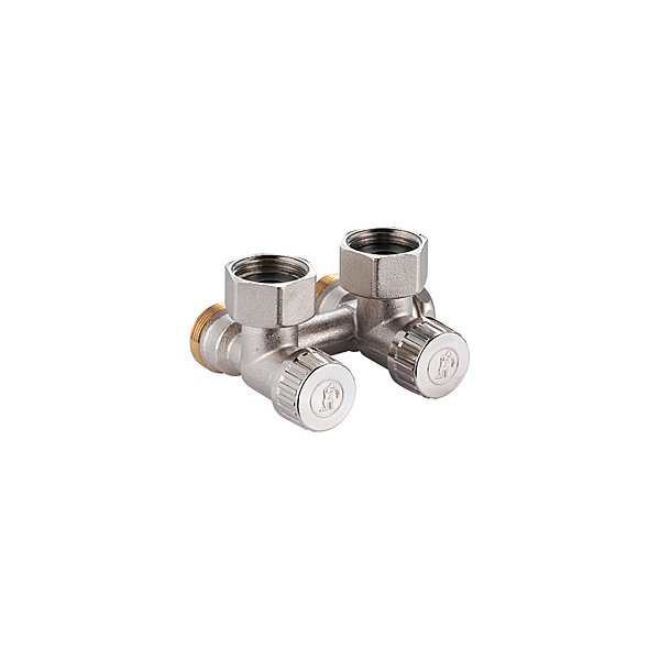 Przyłącze grzejnika jednorurowe dwururowe GIACOMINI R384 mosiądz 1/2'' x 18 mm zamykane