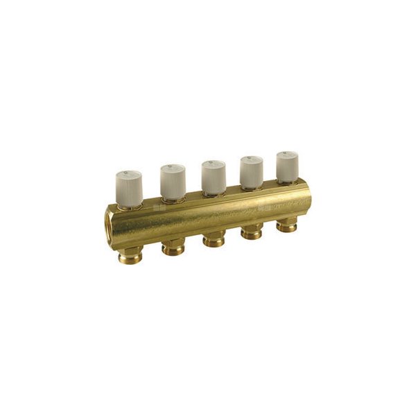 Belka powrotna rozdzielacza do OP GIACOMINI R553V 10-obieg. mosiądz termostat. 1 1/4'' x GZ metryczny 18