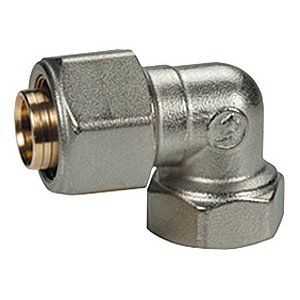 ZŁĄCZKA KĄTOWA SKRĘCANA GW DO RUR WIELOWARSTWOWYCH CHROM. GW 1/2" x(16x2)
