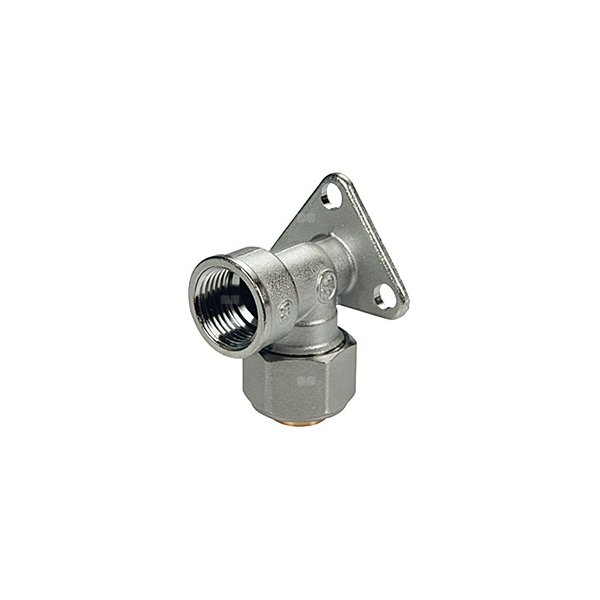 Kolano 90' GIACOMINI R572AM naścienne, mosiądz chromowany, 1/2'' x 16x2 (GW x zacisk)