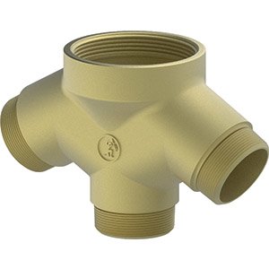 P.POŻ. KRÓCIEC 3 WYLOTOWY PRZYŁĄCZA STRAŻACKIEGO, MOSIĄDZ 6" x 2 1/2"NPT 3W