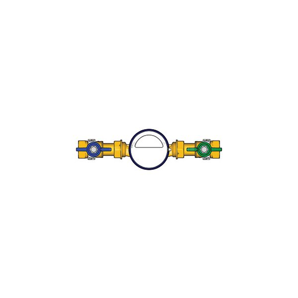 JEDNOSTKA POMIAROWA Z ZAWORAMI, WODOMIERZEM TECH., ZIMNA WODA v=1,5m3/h 3/4"
