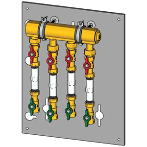 JEDNOSTKA POMIAROWA Z SZABLONEM DLA 4 ODBIORCÓW BEZ WODOMIERZA 1 1/4" x 3/4" - 4