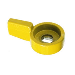 KRÓTKA DŹWIGNIA (PÓŁMOTYLEK) DO ZAWORÓW KULOWYCH ŻÓŁTA3/8" - 1/2"