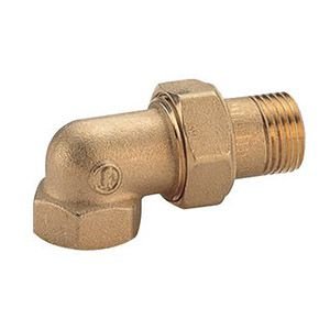 Śrubunek kątowy mosiężny do gazu, uszczelnienie stożek-teflon (WZ) 1/2"
