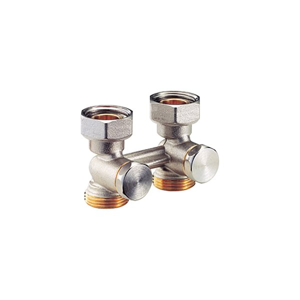 Moduł przyłączeniowy prosty GIACOMINI R387 mosiądz (niklowanie) 3/4'' x 18 mm, rozstaw 50 mm do grzejników