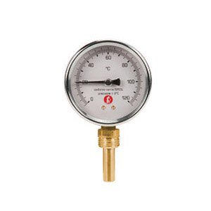TERMOMETR TARCZOWY DN 50mm PRZYŁĄCZE RADIALNE ZGODNY Z UDT 1/2" (0 st. - 120 st.)