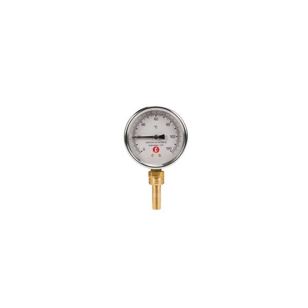 Termometr bimetaliczny GIACOMINI R540I fi 50 mm 120'C połączenie radialne