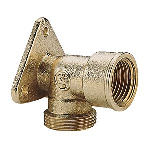 ADAPTER-KOLANO 90 ŚCIENNE Z UCHWYTEM DO ZŁĄCZEK SKRĘCANYCH (R178, R179) MOSIĘŻNE GW 1/2" x 16