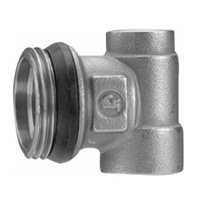 KOŃCÓWKA ROZDZIELACZA CHROMOWANA Z USZCZELNIENIEM TG Z PRZYŁĄCZAMI A-1", B-1/2", C-3/8" 