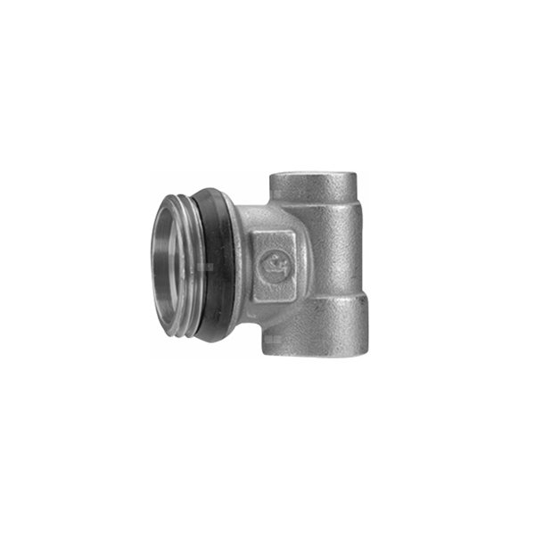 KOŃCÓWKA ROZDZIELACZA CHROMOWANA Z USZCZELNIENIEM TG Z PRZYŁĄCZAMI A-1", B-1/2", C-3/8"