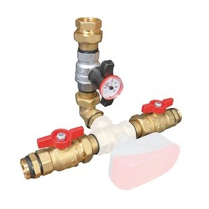 Pakiet przyłączeniowy zasilania do pomp ciepła bez zaworu przełączającego, GZ 1" x GW 1 1/4"
