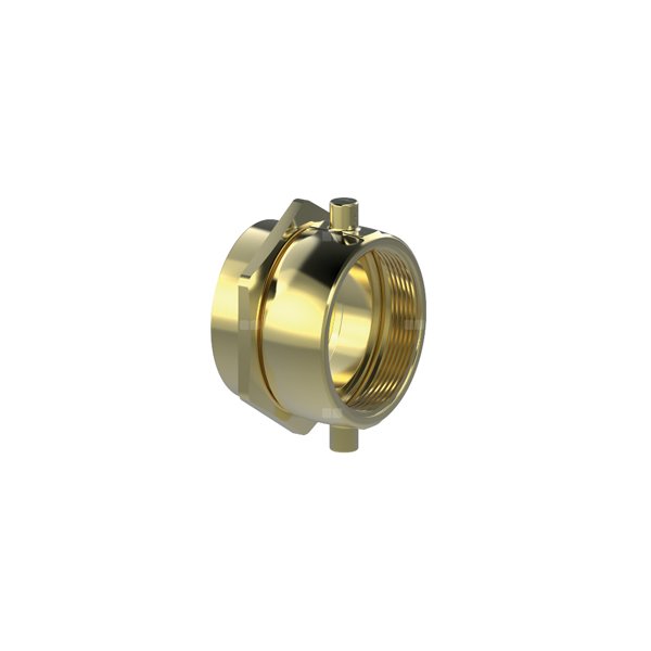 P.POŻ. ADAPTER PRZEJŚCIOWY OTWARTY Z GWINTEM WEWNĘTRZNYM ZACZEP TYPU "PIN LUG", CHROM POLER. 2 1/2'' NPT GW x 2 1/2'' NST GW