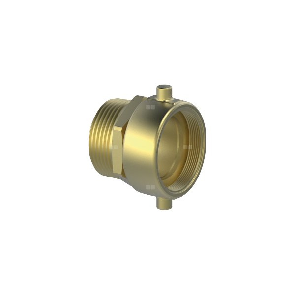 P.POŻ. ADAPTER PRZEJŚCIOWY OTWARTY Z GWINTEM ZEWNĘTRZNYM ZACZEP TYPU "PIN LUG", CHROM 3" NPT GZ x 2 1/2'' NST GW