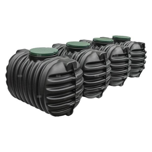 CRISTALL QUATRO Zbiornik na wodę deszczową 10600 /11200L z pokrywami D600 - plastikowy Zbiornik na wodę deszczową, zbiornik na deszczówkę , zbiornik retencyjny, zbiornik z tworzywa , szambo