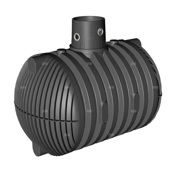 CARAT XL Zbiornik podziemny 8500L z nadbudową MAX DN160 (bez pokrywy) - plastikowy Zbiornik na wodę deszczową, zbiornik na deszczówkę , zbiornik retencyjny, zbiornik z tworzywa , szambo