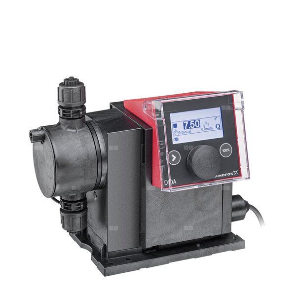 Pompa dozująca GRUNDFOS DDA 12-10 AR-PP/E/C-F-31U2U2FG tworzywo sztuczne wzmocnione włóknem, maksymalna wydajność 12 l/h, pobór mocy silnika 24 W